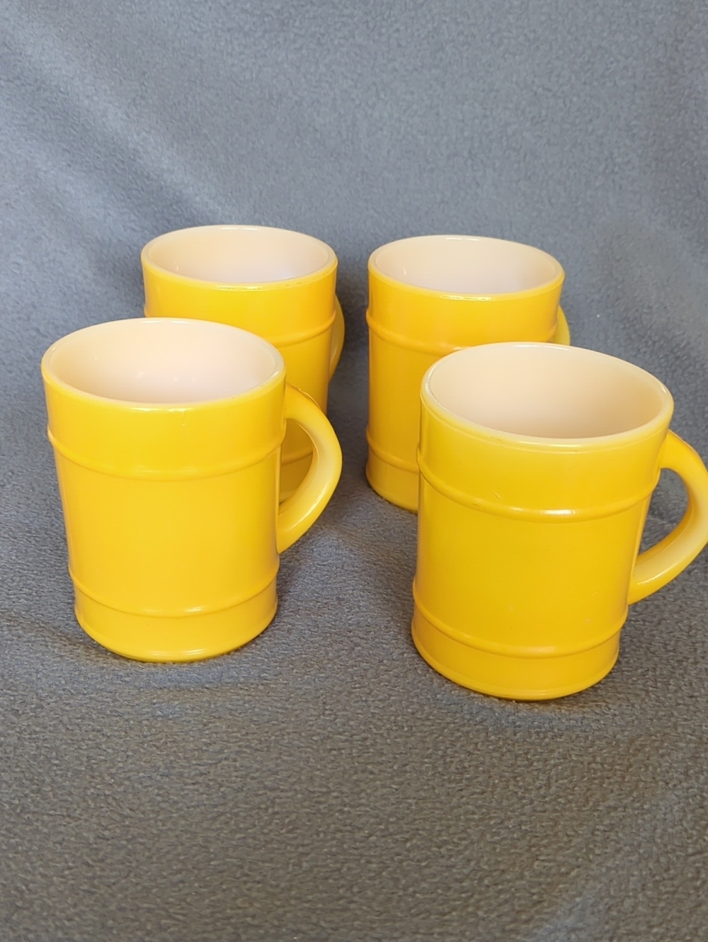Fire King Anchor Hocking 1960's Barrel Coffee Mug Set Of 4.